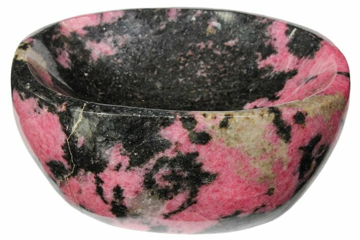 Polished Rhodonite Bowl - Madagascar #117483